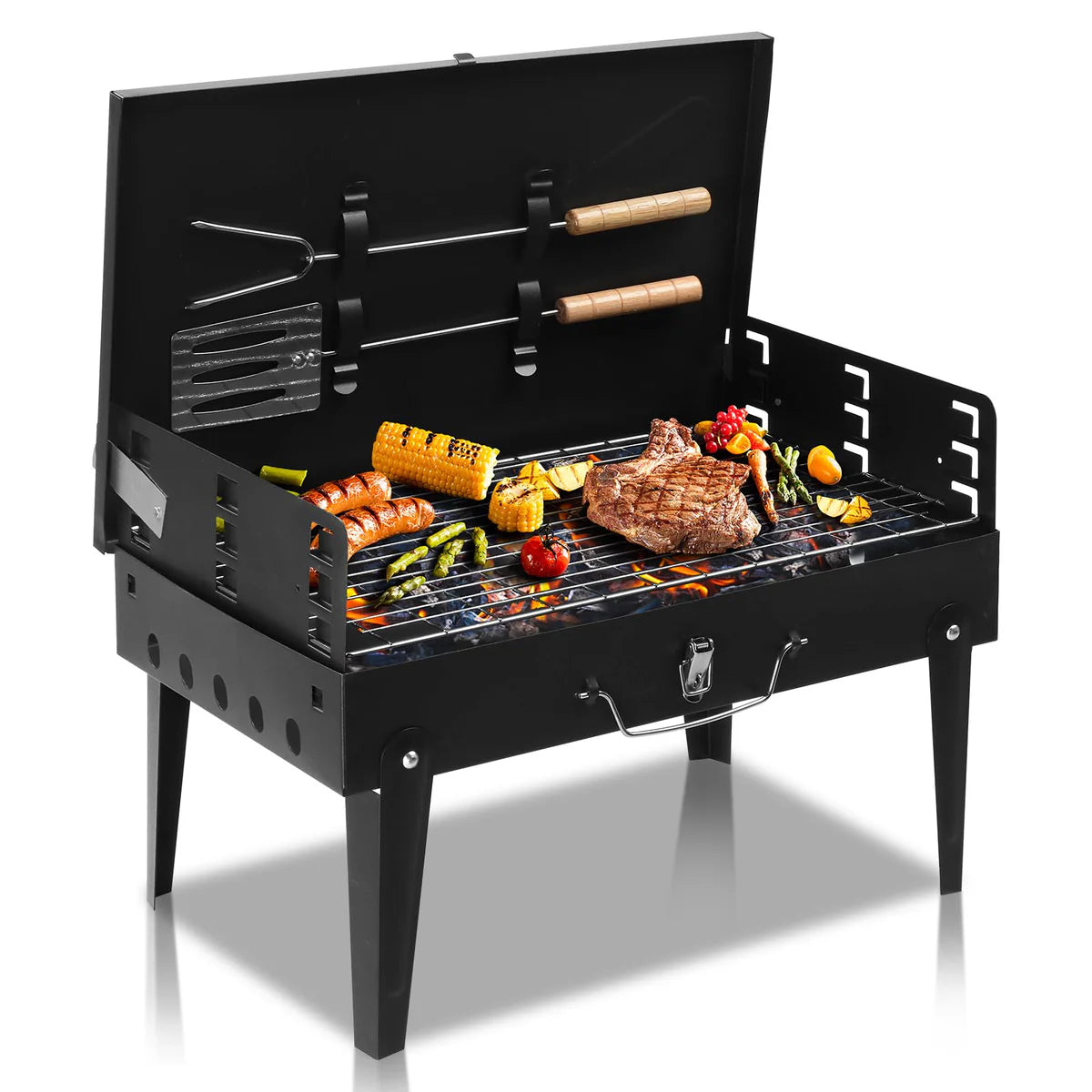 BBQ Portátil que Convierte Cualquier Lugar en una Barbacoa Perfecta